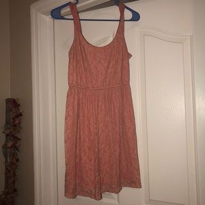 Coral lace sundress